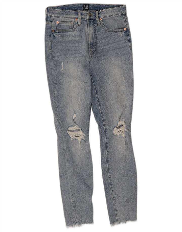 Gap Kvinders Distressed Skinny Jeans W26 L26 Blå Bomuld