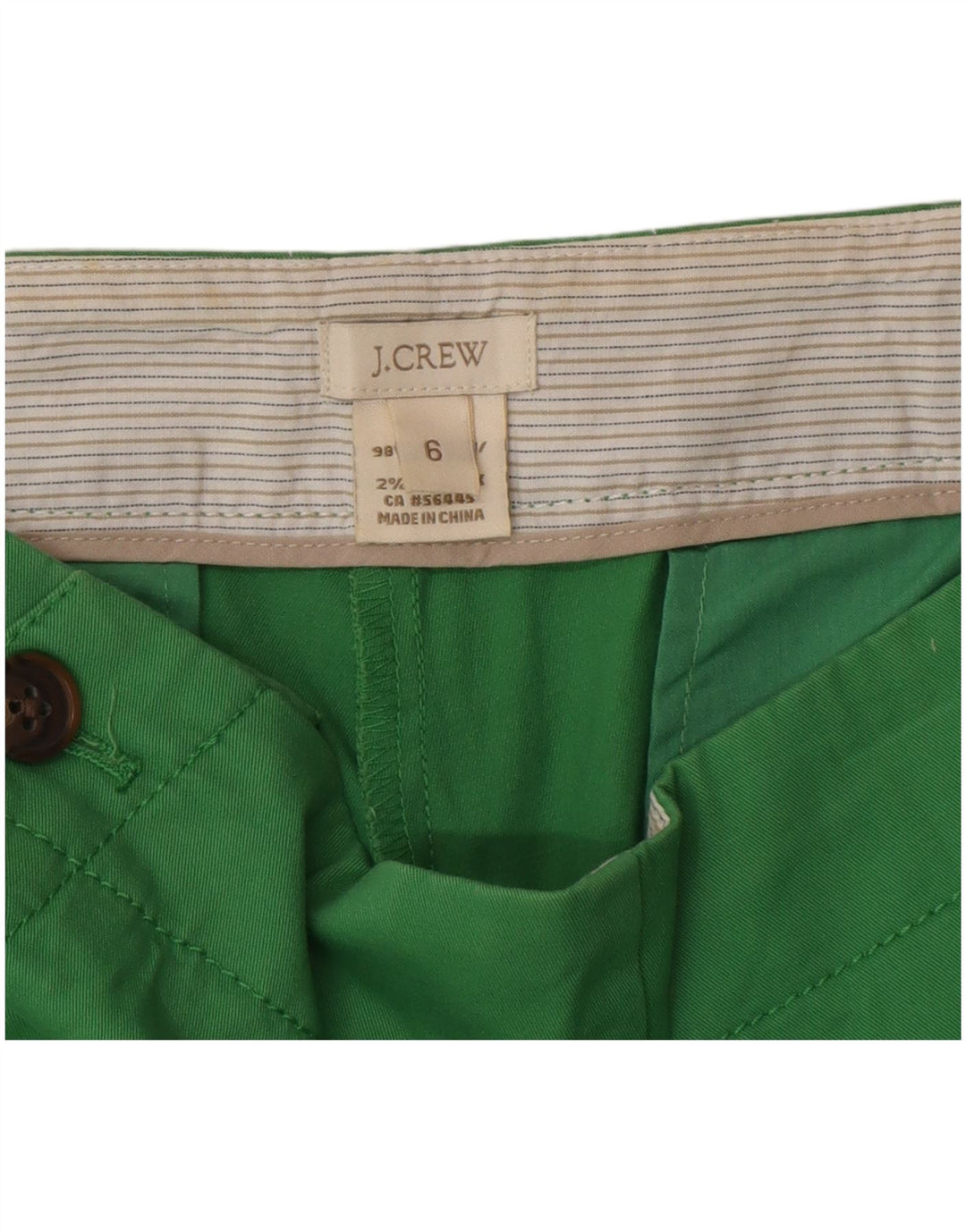 J. Crew Chino Shorts til kvinder US 6 Medium W30 Grøn bomuld