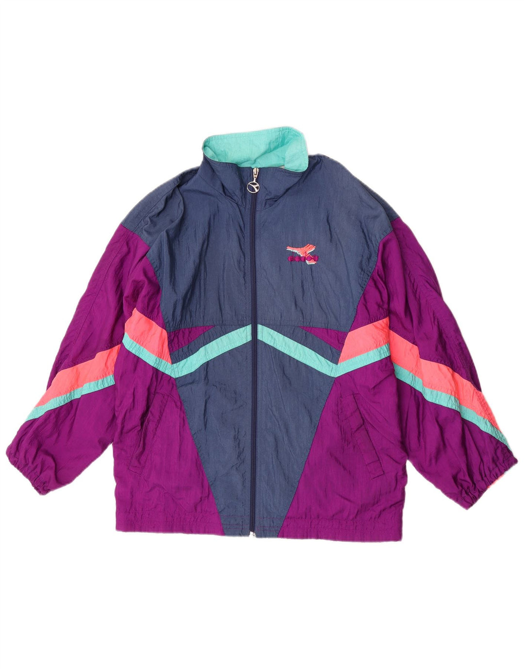 Diadora træningsdragt topjakke til kvinder Medium Flerfarvet Colourblock Retro