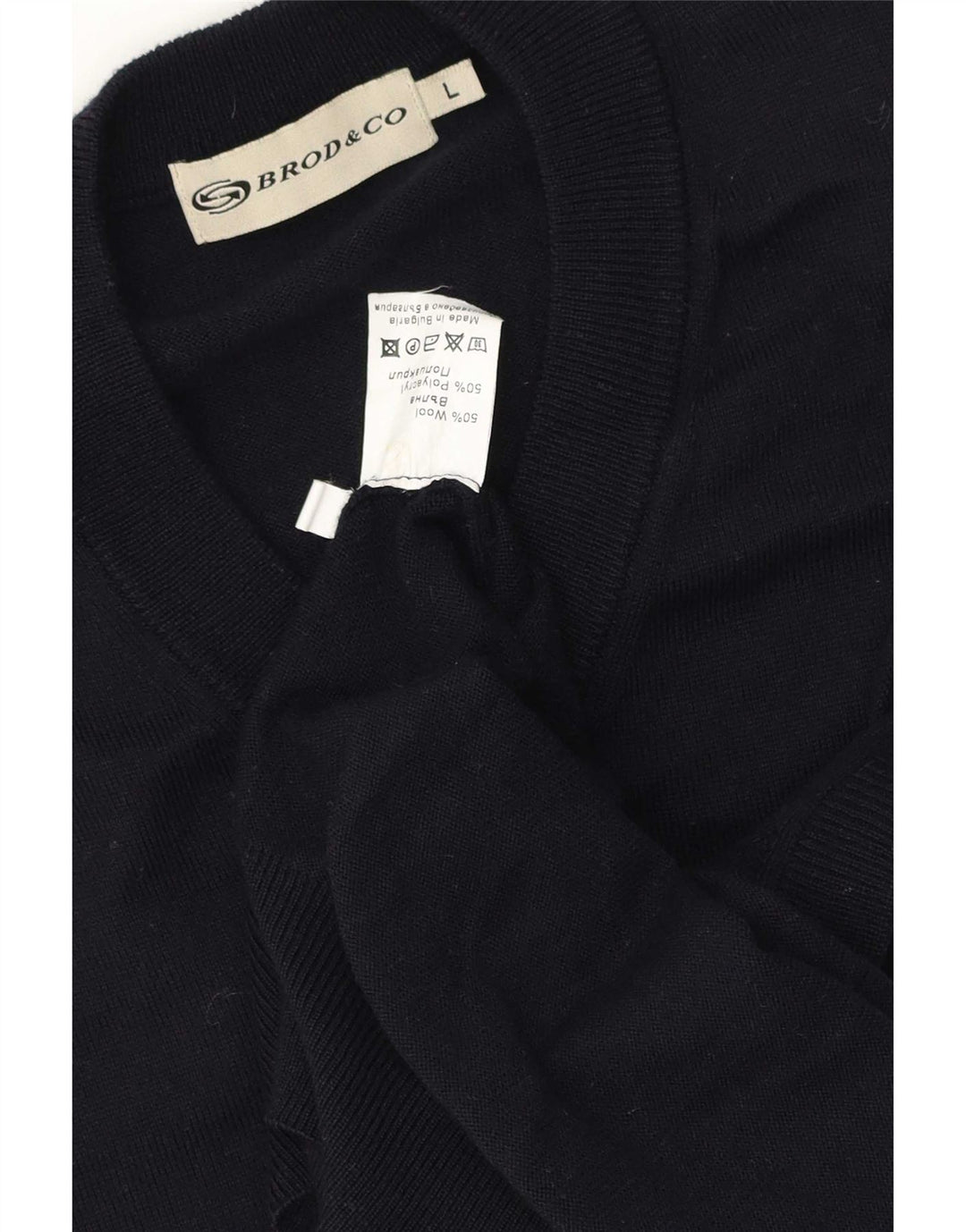 Vintage herrevest tanktop stor marineblå polyakryl