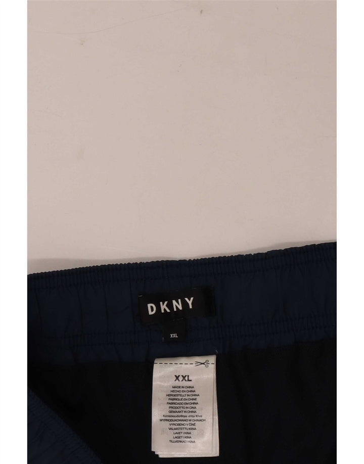 Dkny Herre grafiske svømmeshorts 2XL Marineblå Colourblock Polyamid