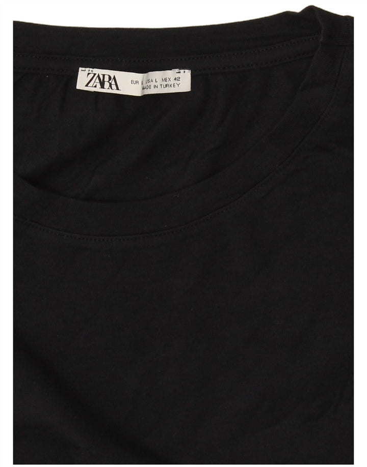 Zara Herre T-Shirt Top Stor Marineblå