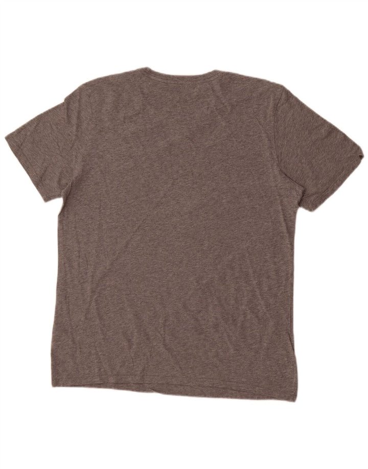 Nike Herre Athletic Cut Grafisk T-Shirt Top Stor Grå Bomuld