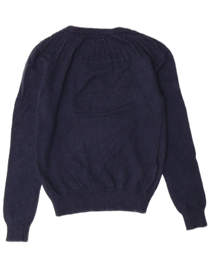 JACK WILLS Dame sweater med rund hals DK 10 Small Navy Blue