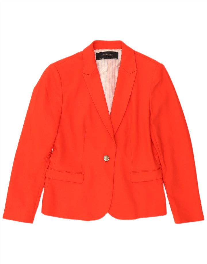 Zara Dame 1 Knap Blazer Jacket UK 18 XL Orange