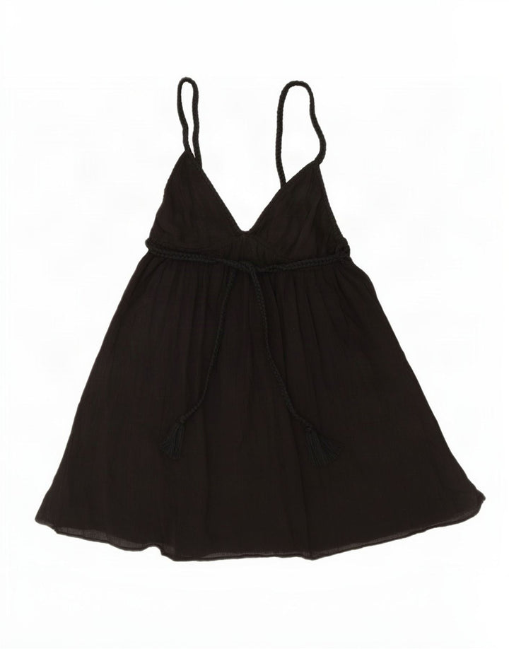 Zara Dame Playsuit UK 12 Medium Black Bomuld