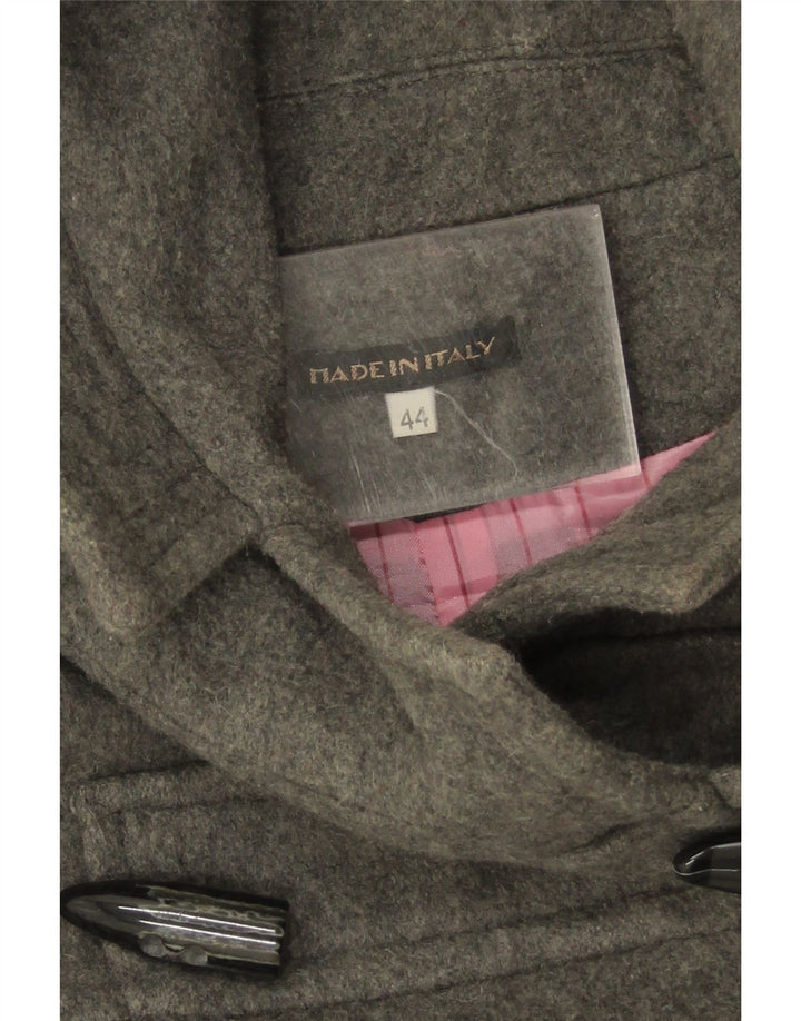 Vintage Dame Hooded Duffel Coat IT 44 Medium Grey Uld