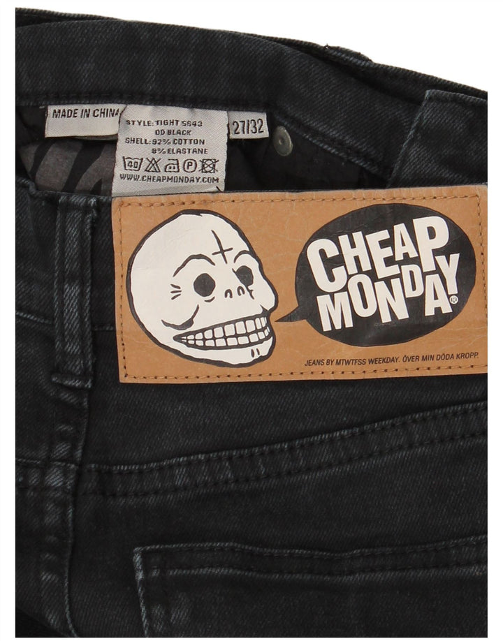Billig mandag Dame Slim Jeans W27 L28 Sort Bomuld