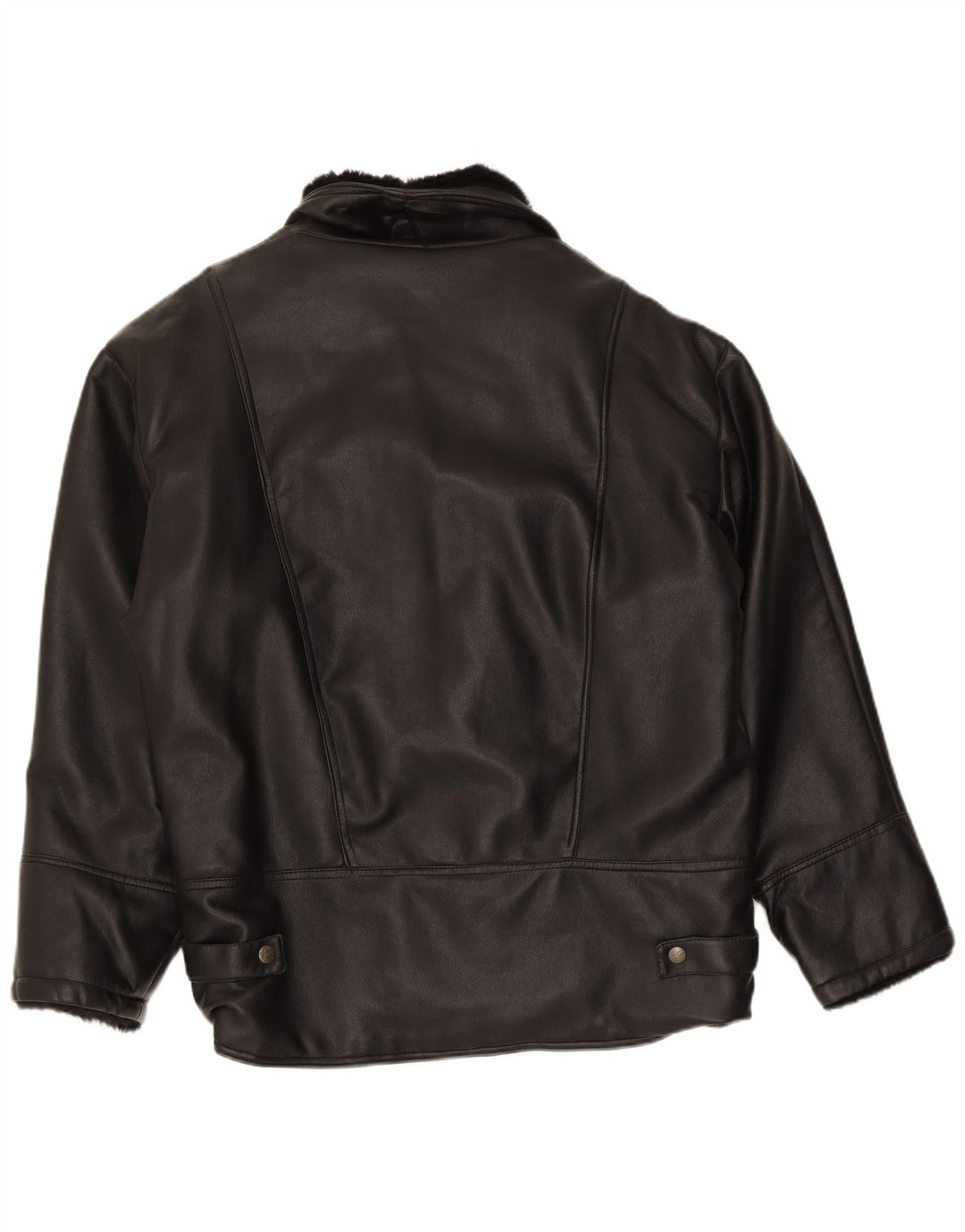 Alta Moda Herre Double Breasted Shearling Jacket UK 42 XL Black Shearling