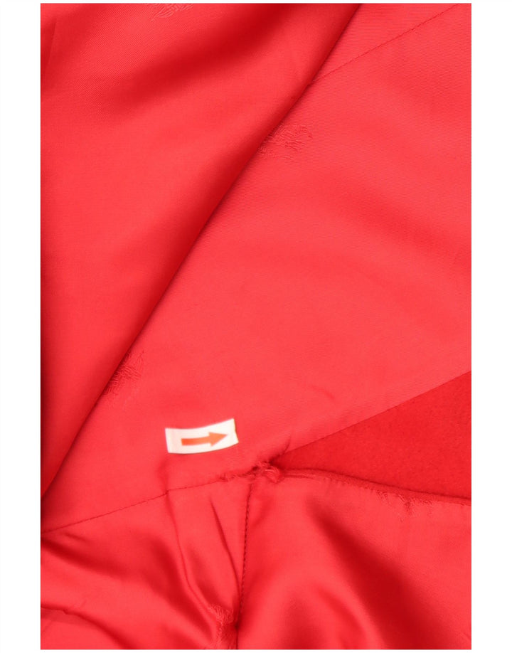 Burberry Dame Overfrakke UK 14 Large Red Wool Classic