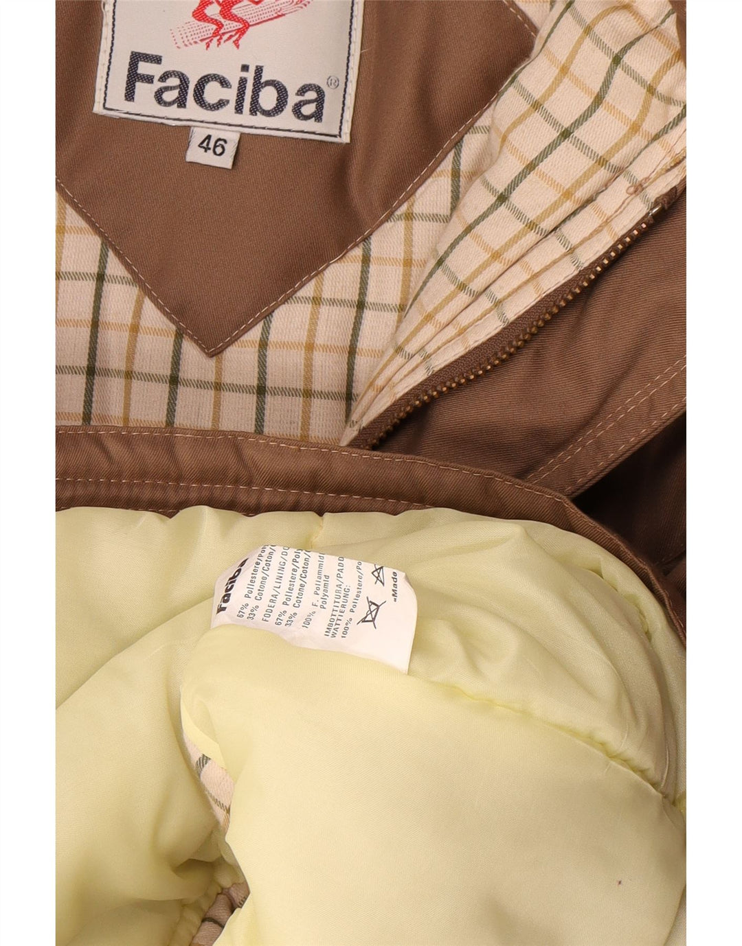 Faciba Polstret Herrejakke UK 46 3XL Beige Polyamid
