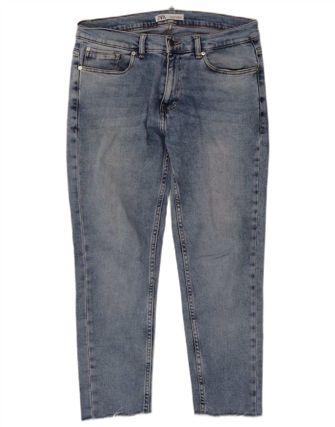 ZARA Mens Tapered Jeans Large W34 L26 Blue Cotton