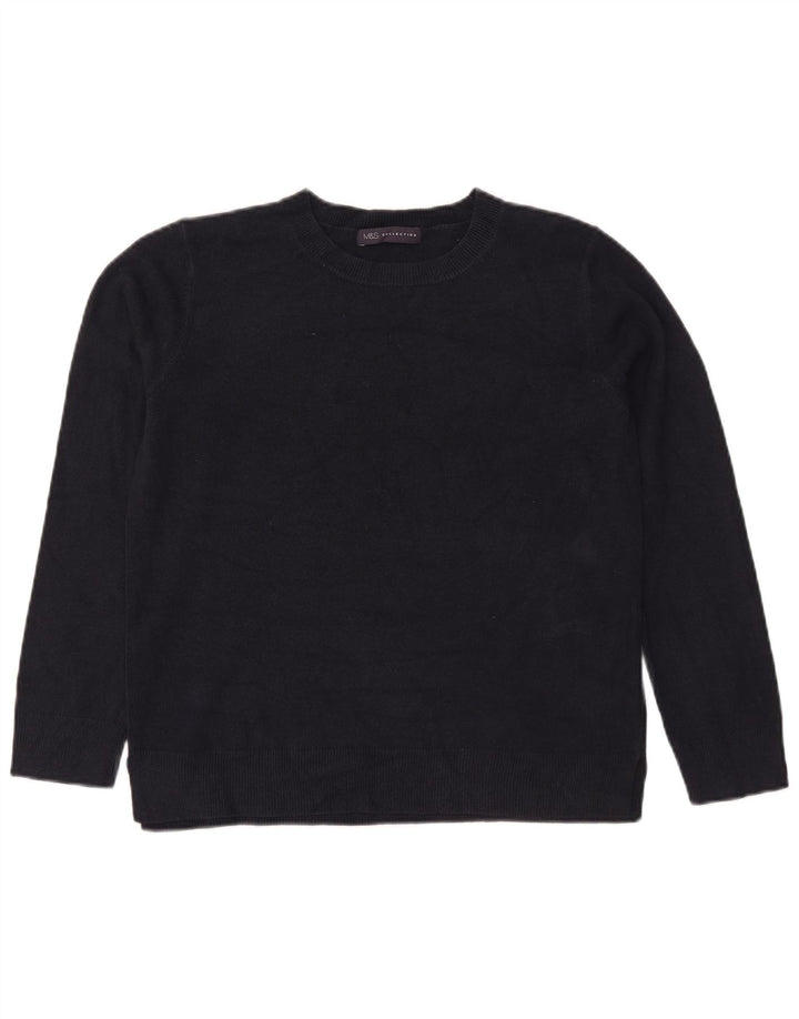 Marks & Spencer Dame sweater med rund hals DK 14 Medium Navy Blue