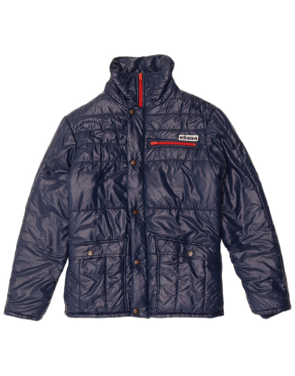 Eliana Dame Hætte Polstret Jakke IT 44 Medium Navy Blue Polyamid