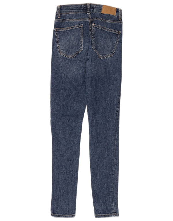 Zara Dame Skinny Jeans EU 34 2XS W26 L29 Blå Bomuld