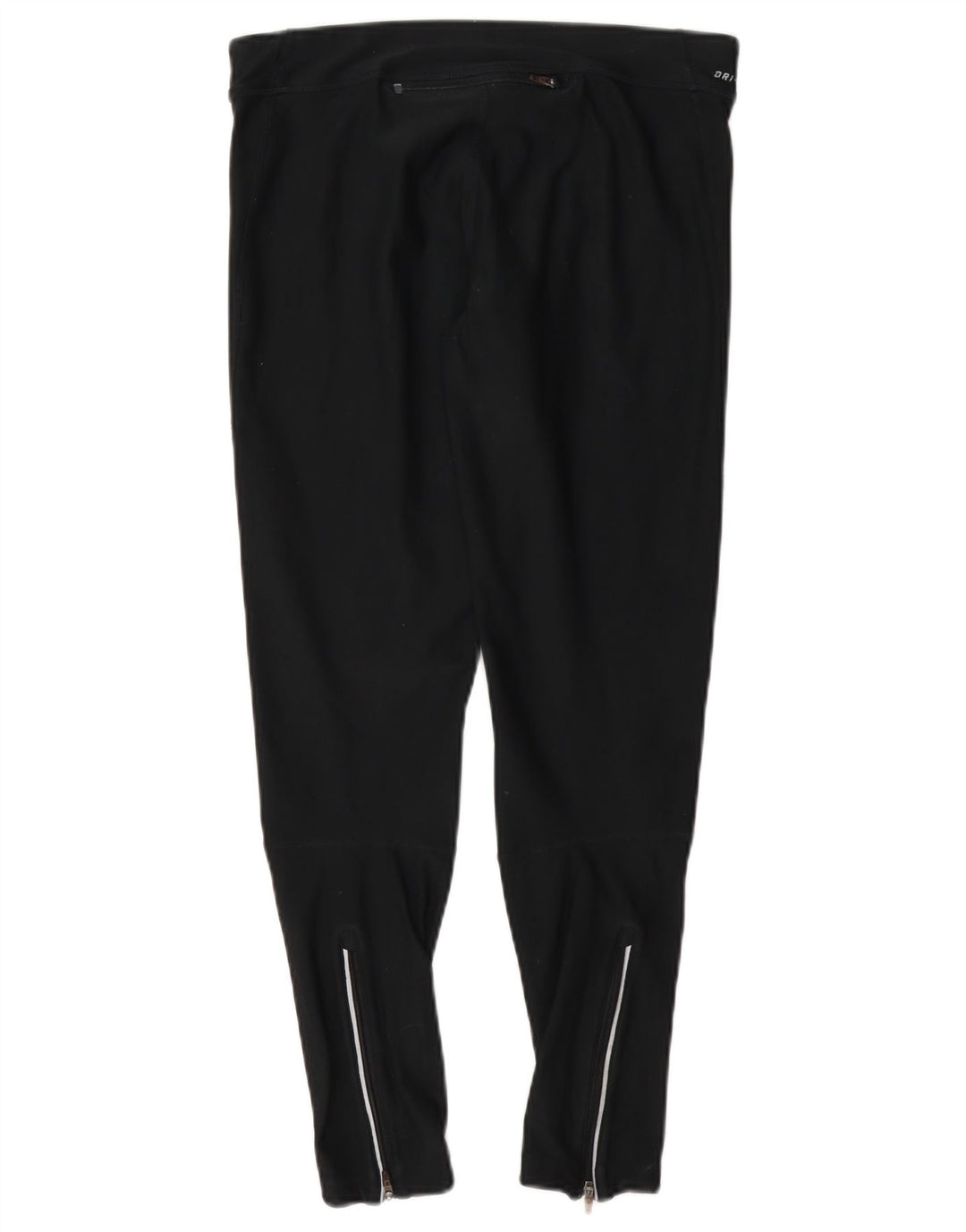 Nike Dame Dri Fit Leggings UK 14 Medium Navy Blue Polyester