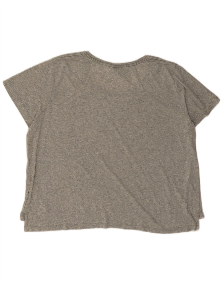 Nike Dame Oversized grafisk T-shirt Top UK 16 Large Grå Flecked