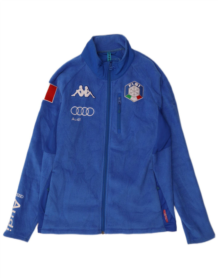 Kappa Herre Italia Grafisk Fleecejakke UK 38 Medium Blue Polyester