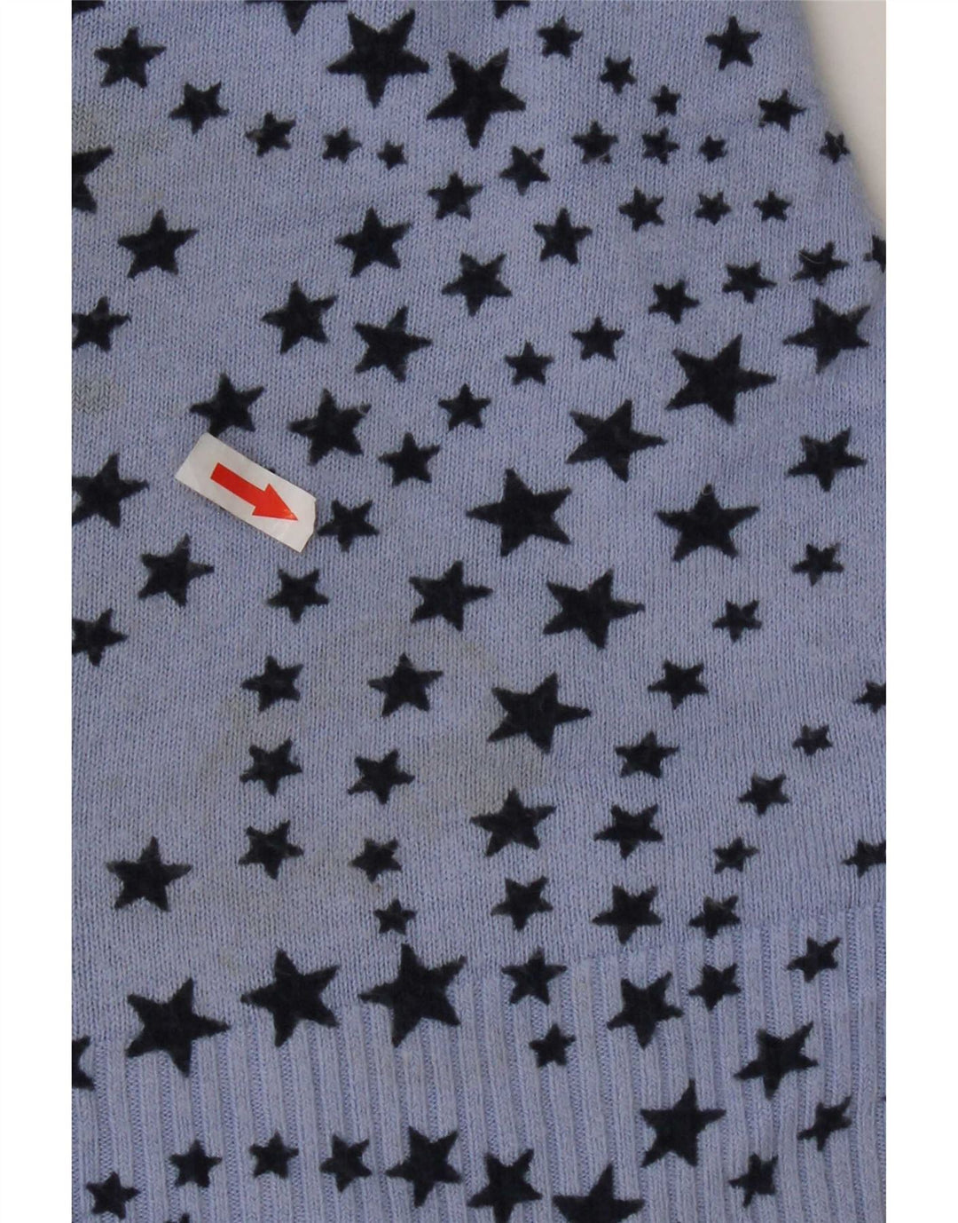 Marks & Spencer Dame abstrakt mønster V-hals sweater UK 18 XL Blå