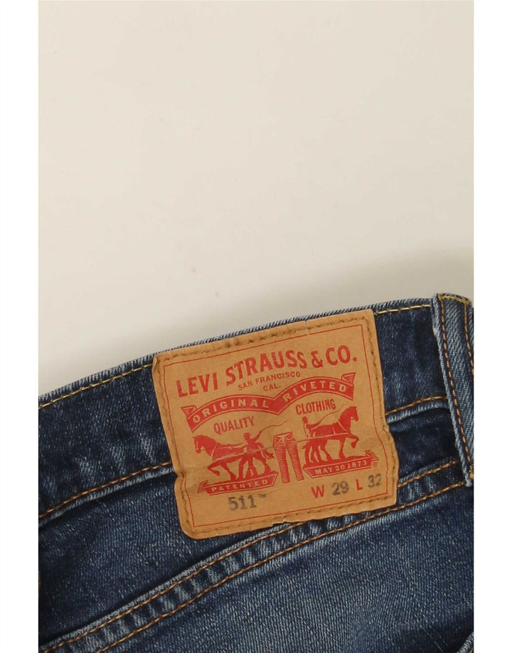 Levi's Herre 511 Slim Jeans W29 L29 Blå Bomuld