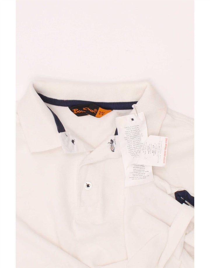 Ben Sherman drenge poloshirt 8-9 år hvid bomuld