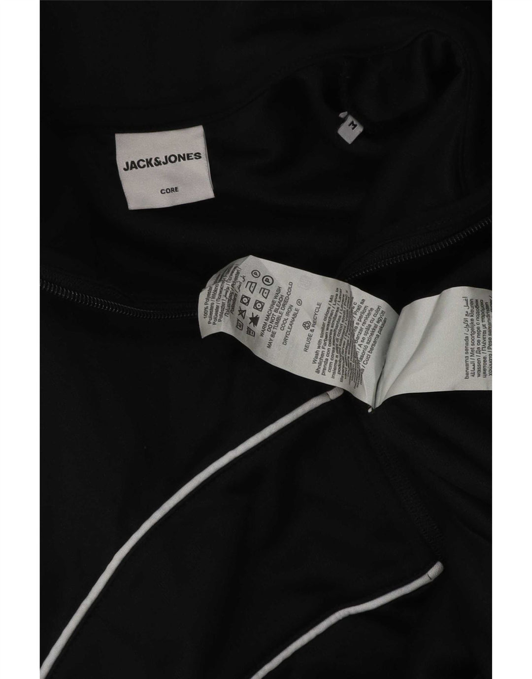 Jack & Jones Træningsdragt til mænd Top jakke Medium Sort Polyester