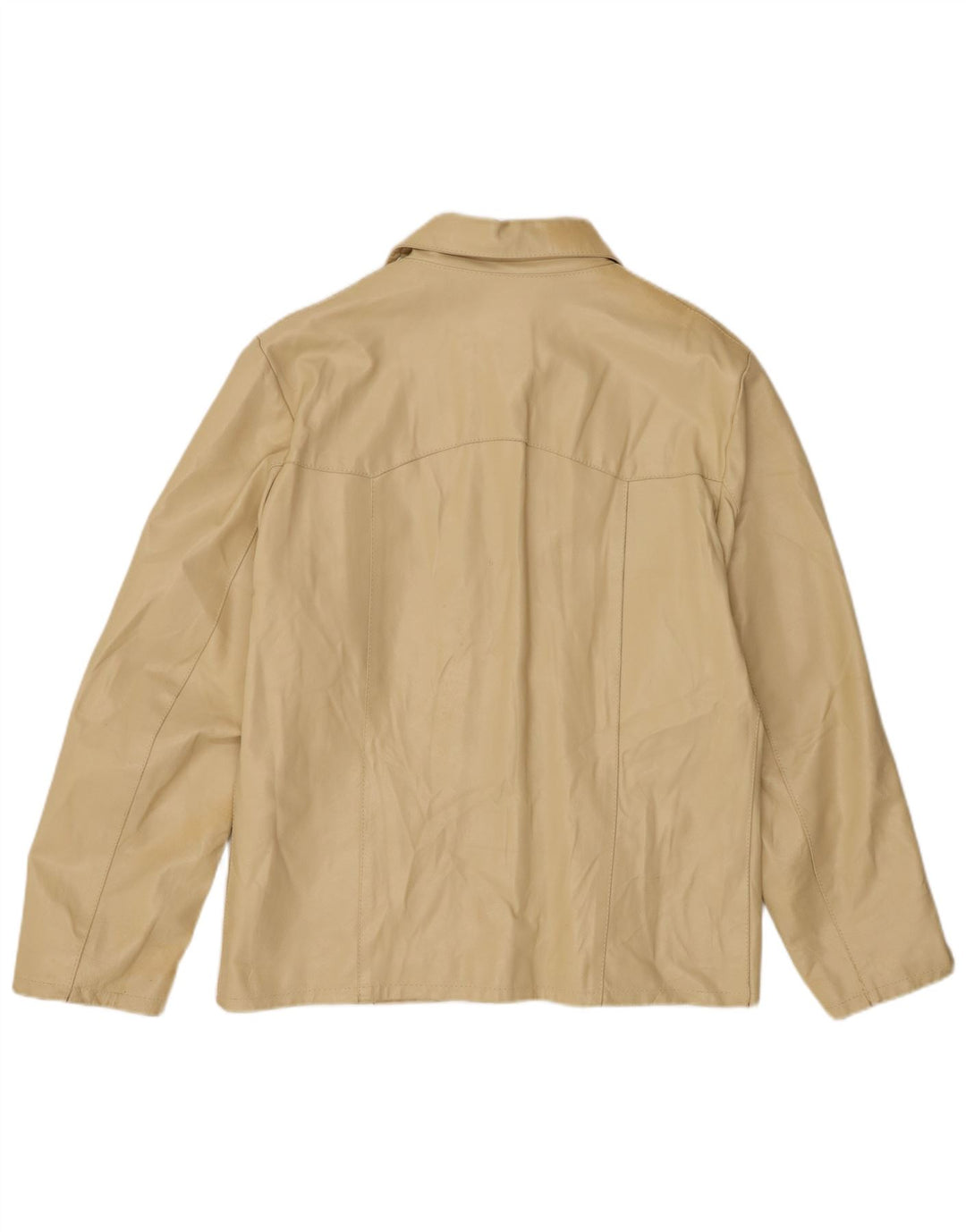 Bayside Herre Læderjakke UK 40 Stor Beige Læder