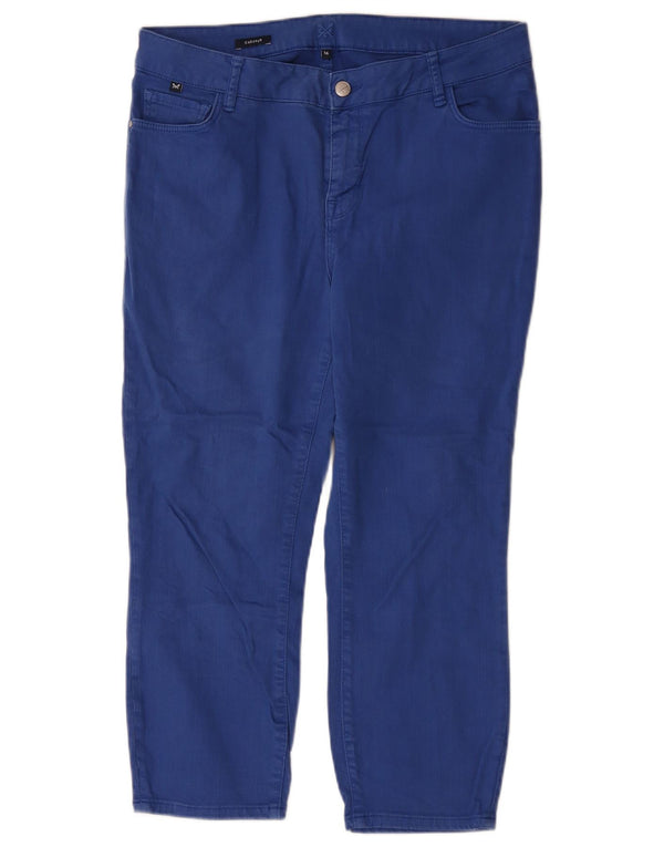 Crew Clothing Dame Cropped Jeans UK 16 Large W34 L23 Blue Cotton