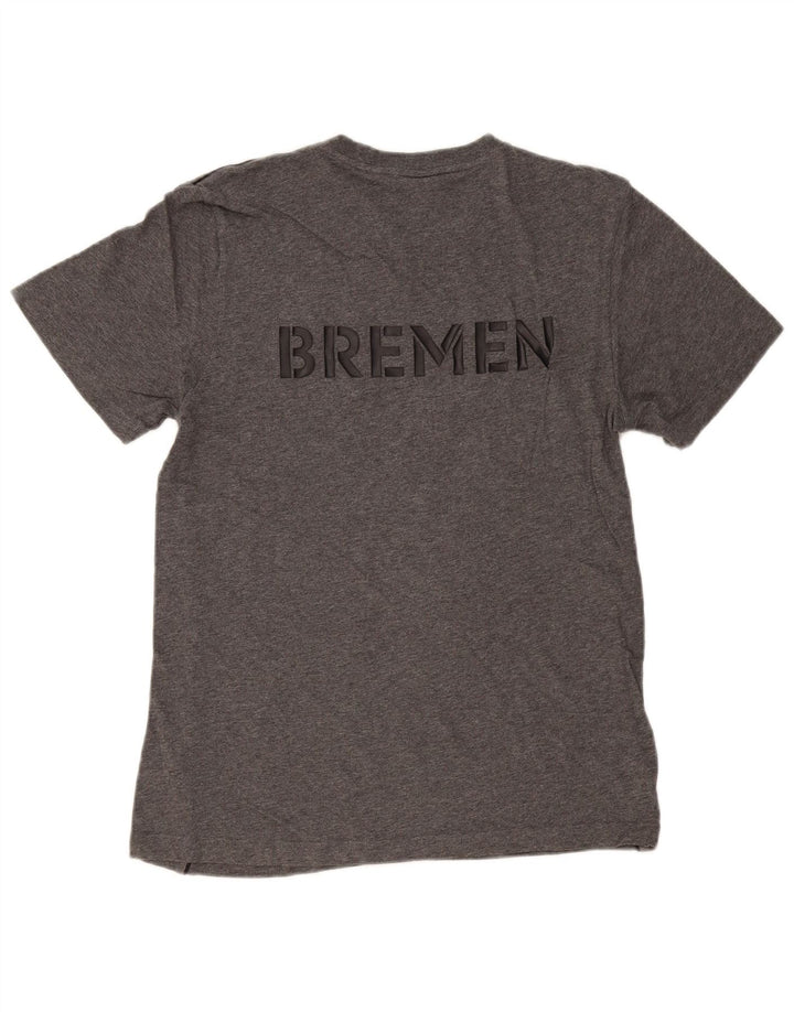 ADIDAS Grafisk T-shirt til mænd, lille grå bomuld