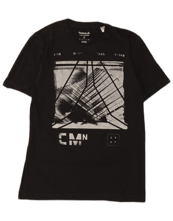 Reebok Herre Grafisk T-Shirt Top Lille Sort