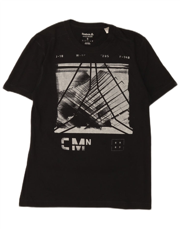 Reebok Herre Grafisk T-Shirt Top Lille Sort