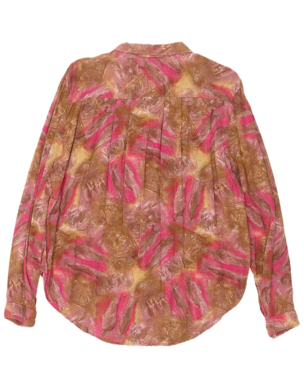 Vintage Womens Abstract Pattern Shirt Blouse UK 18 XL Multicoloured