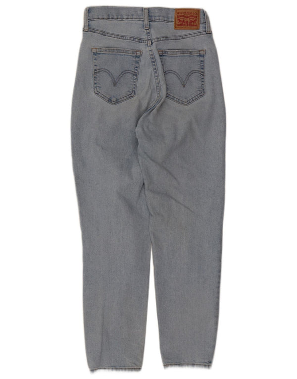 Levi's Womens Mom Distressed High Waist Jeans W27 L27 Blue Cotton