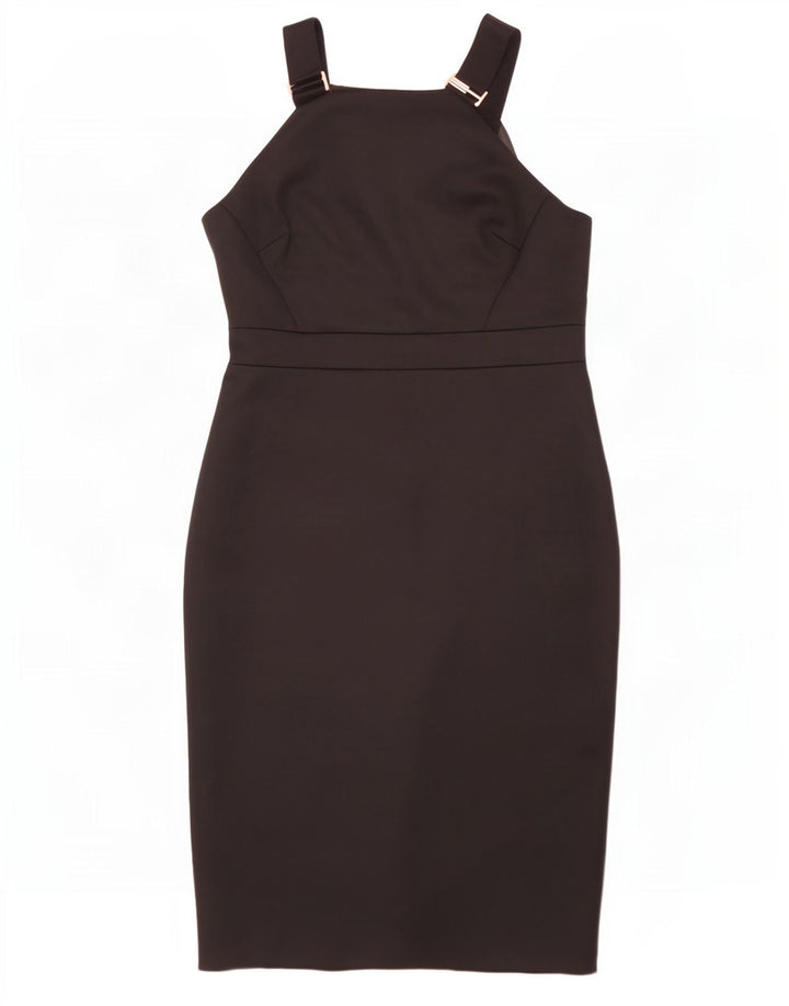 Ted Baker Dame Ærmeløs Bodycon Kjole Størrelse 5 XL Sort Polyester