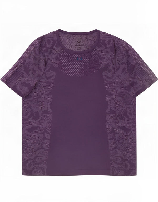Under Armour Womens Heat Gear Graphic T-Shirt Top UK 18 XL Purple