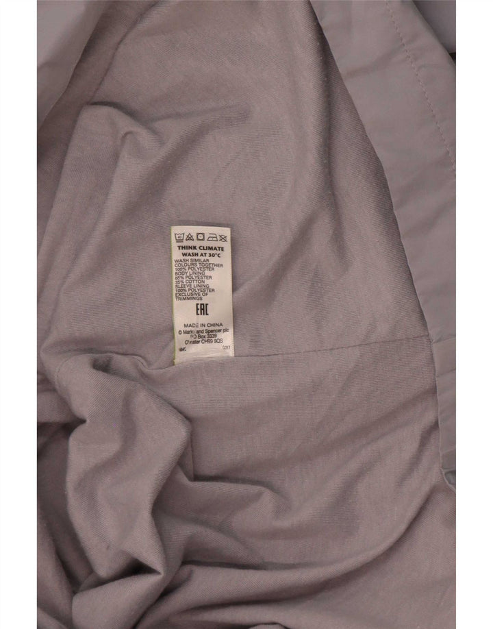 Marks & Spencer Dame Hætte Oversized Windbreaker Jacket UK 18 XL Grå