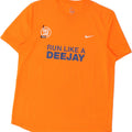 NIKE Mens Dri Fit Graphic T-Shirt Top Medium Orange Polyester Vintage Nike and Second-Hand Nike from Messina Hembry 