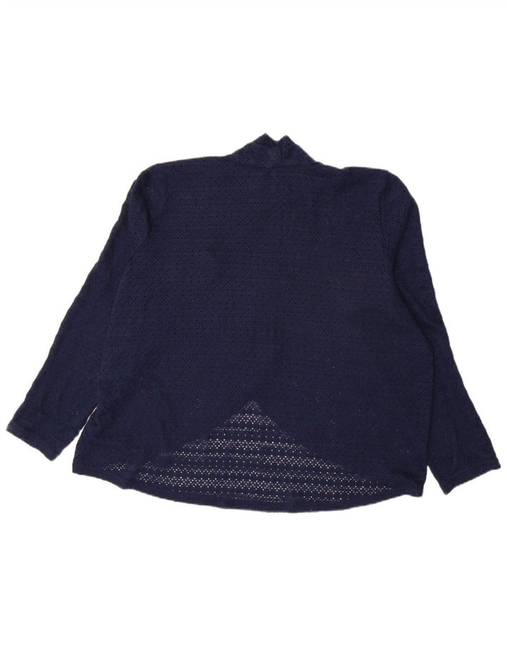 Oasis Dame Oversized Cardigan Top UK 18 XL Navy Blue Polyester