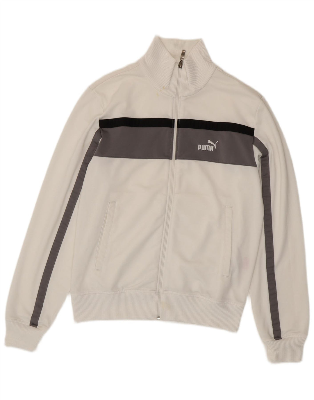 Puma Træningsdragt til mænd Topjakke Medium White Colourblock Polyester