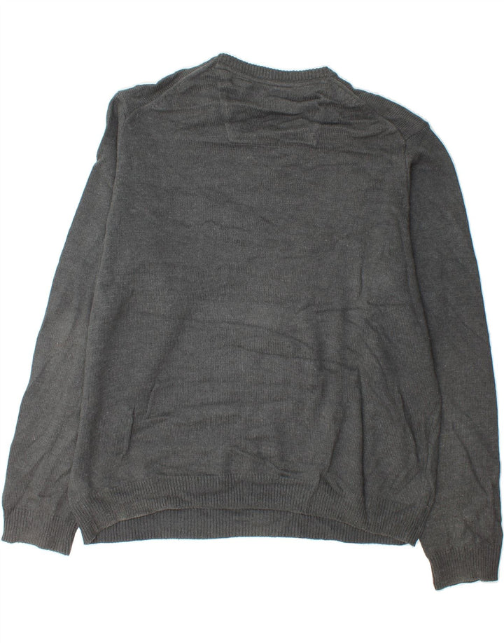 IZOD Mens V-Neck Jumper Sweater 2XL Grey Cotton Vintage Izod and Second-Hand Izod from Messina Hembry 