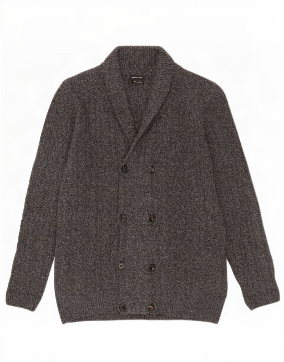 Massimo Dutti Herre Cardigan Sweater Stor Grå Uld