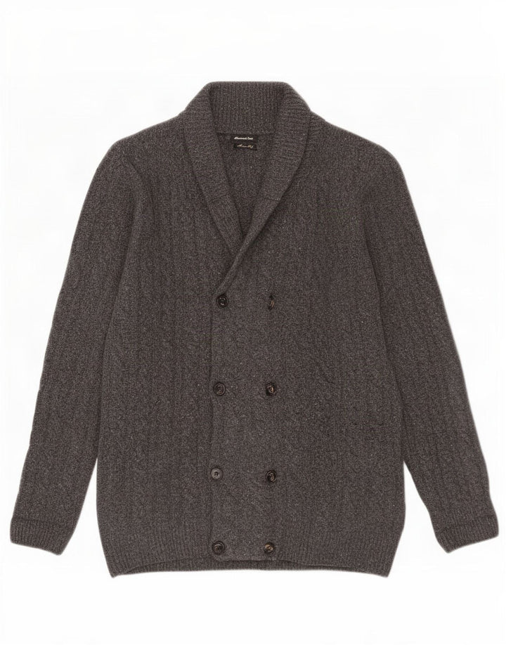Massimo Dutti Herre Cardigan Sweater Stor Grå Uld