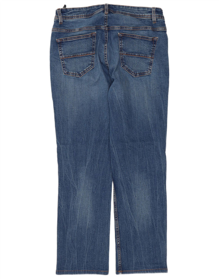 DACK'S Dame Mid Rise Regular Straight Jeans IT 50 XL W32 L27 Blå