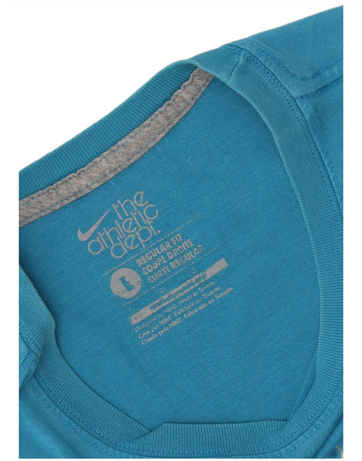 NIKE Herre Regular Fit grafisk T-shirt Top Stor Blå