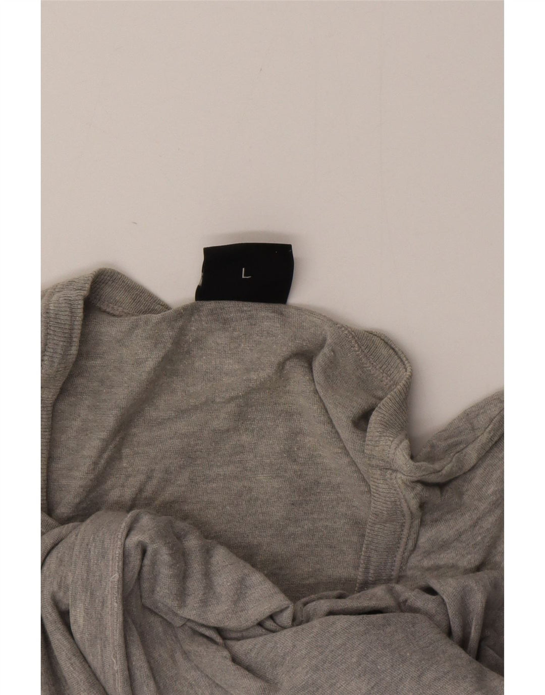 HUGO BOSS Dame T-Shirt Top UK 16 Stor Grå Bomuld