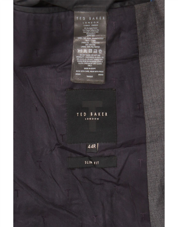 Ted Baker Herre 2-knaps Slim Fit Blazer Jacket UK 44 2XL Grå Uld