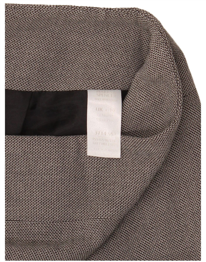 Marks & Spencer Pencil Nederdel til kvinder UK 10 Small W30 Grå Polyester