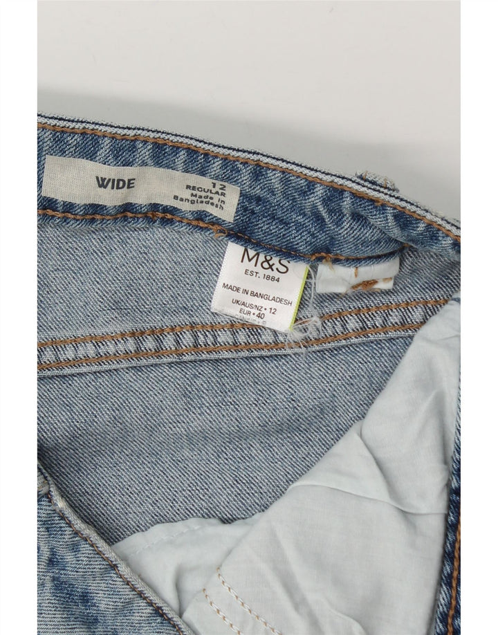 Marks & Spencer Dame Jeans med brede ben UK 12 Medium W30 L30 Blå