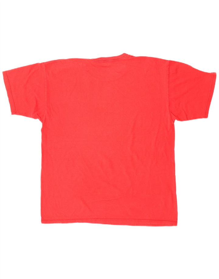 Hard Rock Cafe Herre Grafisk T-Shirt Top Stor Rød Bomuld