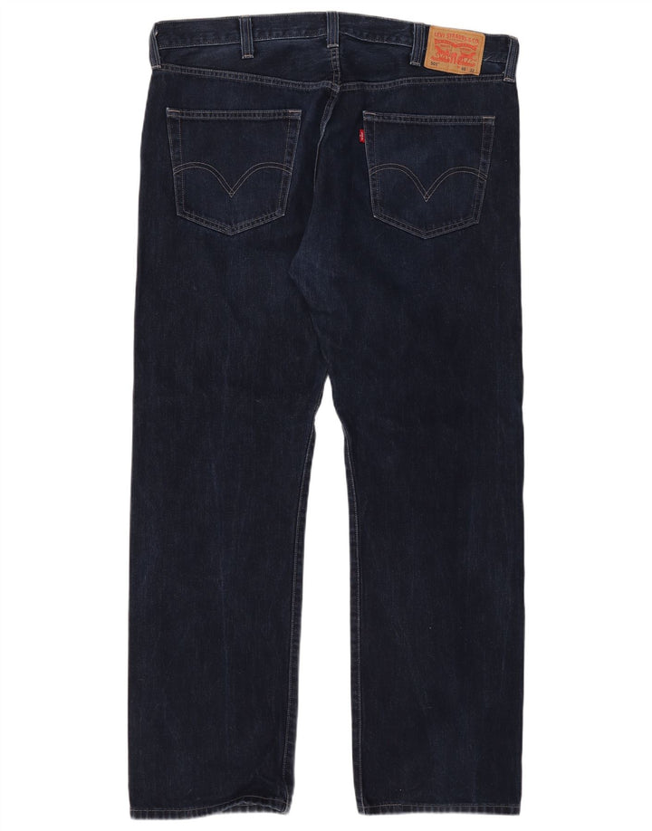 Levi's Herre 501 Straight Jeans W40 L32 Marineblå Bomuld